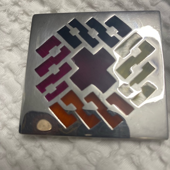 MEXICANA Jewelry - Mexican Sterling signed, very vintage piece, Multicolor Geometric Brooch